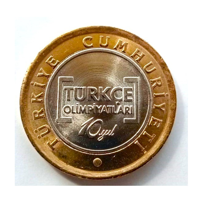 Moneta Turcja 1 Lira 2021100 lat Gaziantepu