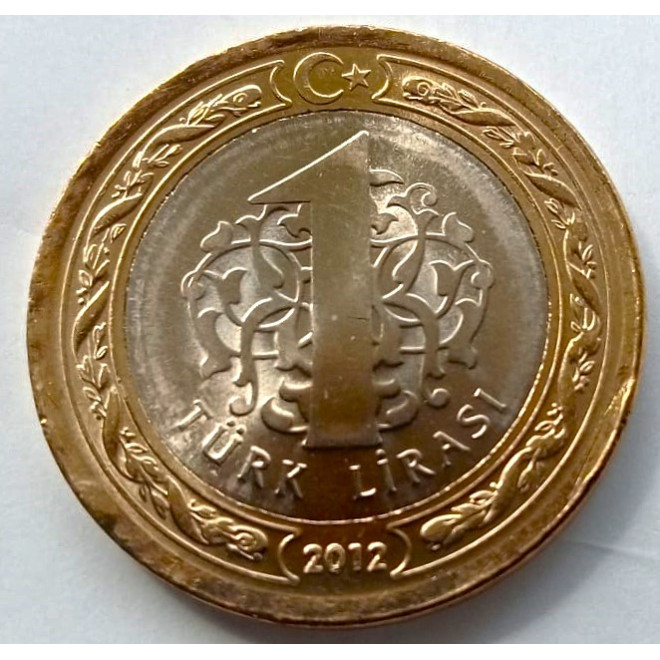 Moneta Turcja 1 Lira 2021100 lat Gaziantepu