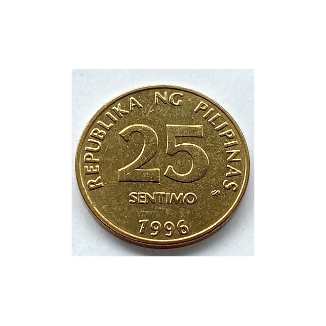 Moneta Filipiny 25 Sentimos 1996