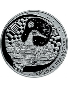 Awers monety Białoruś 1 Rubel 2007 Legenda Bociana