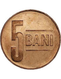 Awers monety Rumunia 5 Bani 2005 2