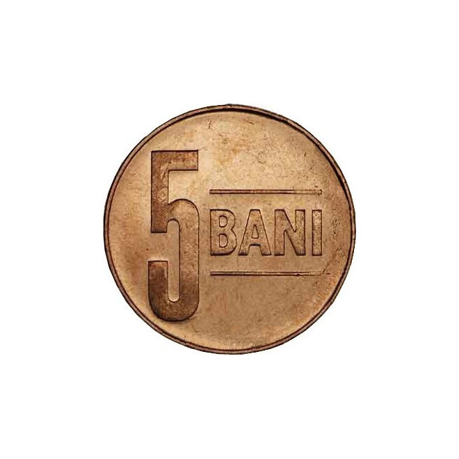 Rewers monety Rumunia 5 Bani 2005