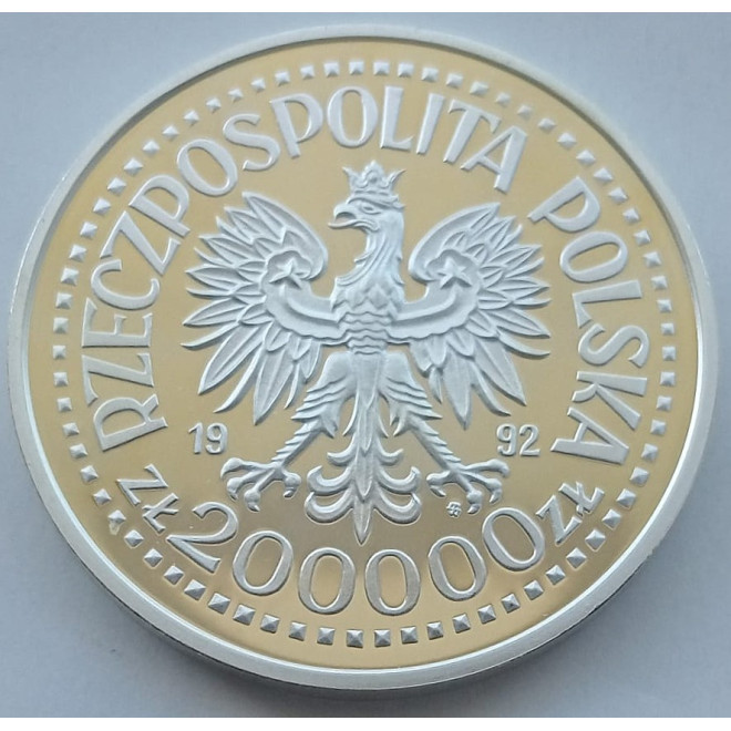 Moneta 200 000 Złotych 1991Igrzyska XXV Olimpiady, Barcelona 1992 - Żeglarstwo
