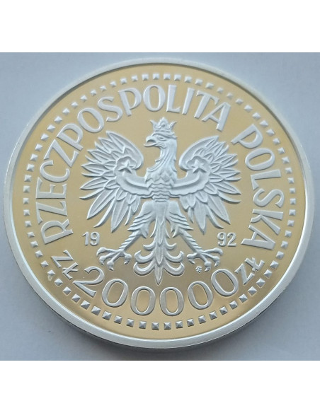Moneta 200 000 Złotych 1991Igrzyska XXV Olimpiady, Barcelona 1992 - Żeglarstwo