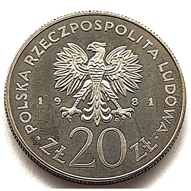 Moneta 20 Złotych 1974 Marceli Nowotko