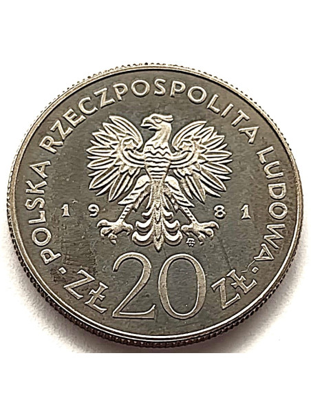Moneta 20 Złotych 1974 Marceli Nowotko