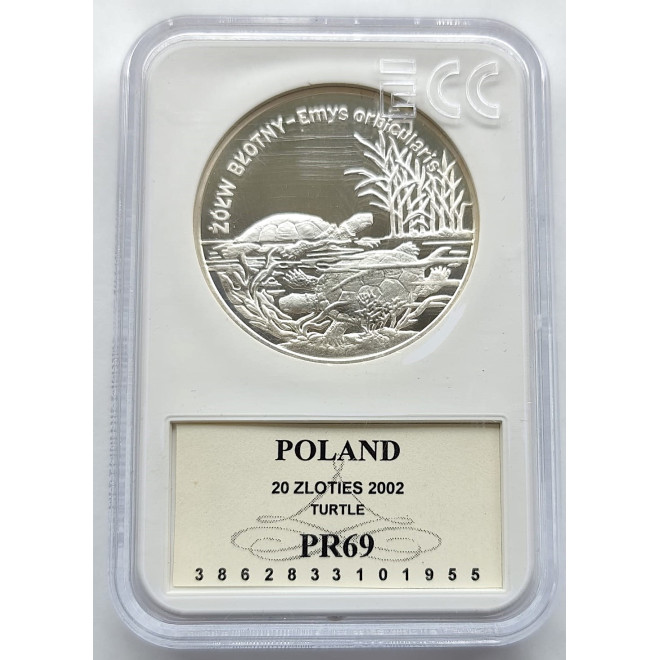 Moneta 20 Złotych 2002 Zwierzęta świata - żółw błotny