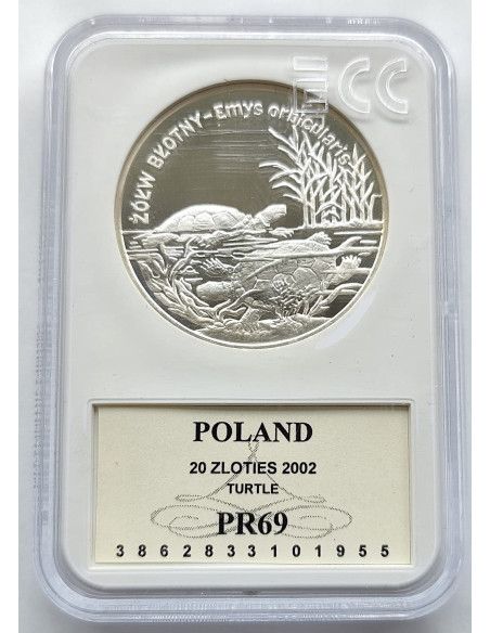 Moneta 20 Złotych 2002 Zwierzęta świata - żółw błotny