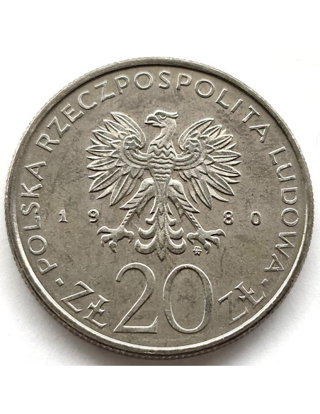 Moneta 20 Złotych 1980 50 lat Daru Pomorza
