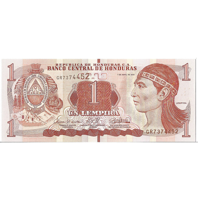 Banknot Honduras 2 Lempira 2006 - UNC