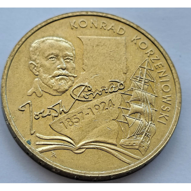 Moneta 2 zł 2007 - Konrad Korzeniowski/Joseph Conrad (1857-1924)