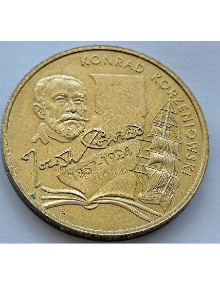 Moneta 2 zł 2007 - Konrad Korzeniowski/Joseph Conrad (1857-1924)