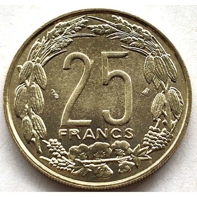 Moneta BEAC 25 Franków CFA 1998