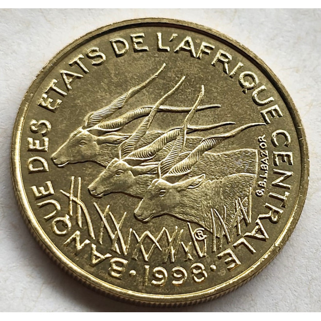Moneta BEAC 25 Franków CFA 1998