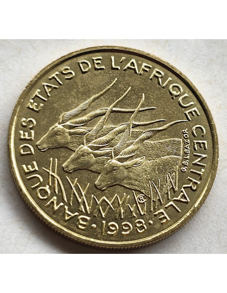 Moneta BEAC 25 Franków CFA 1998