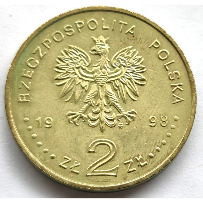 Moneta 2 zł 1998 - 80. Rocznica Odzyskania Niepodległości