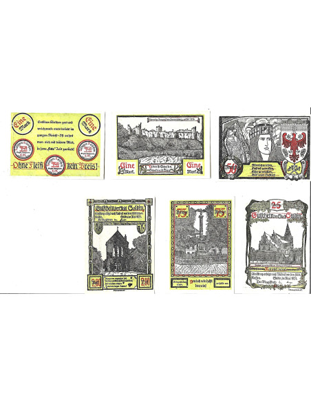 Zestaw z 6 banknotów - Notgelt Myślibórz