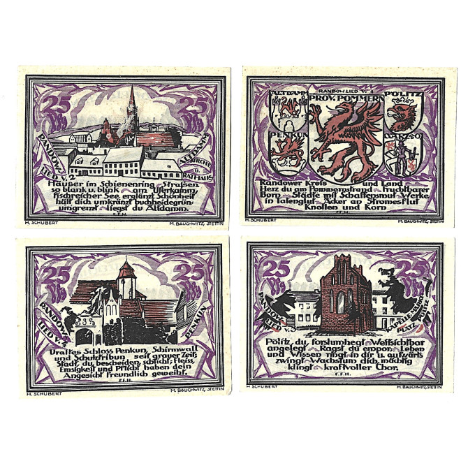 Zestaw z 10 banknotów - Notgelt Szczecin