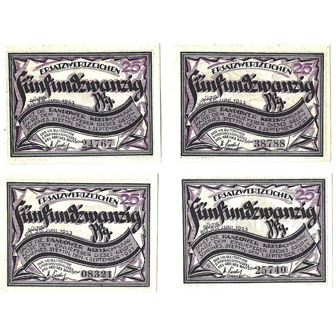 Zestaw z 10 banknotów - Notgelt Szczecin