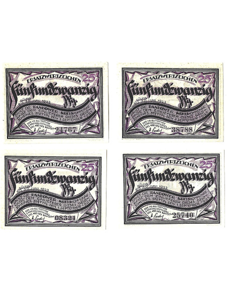 Zestaw z 10 banknotów - Notgelt Szczecin