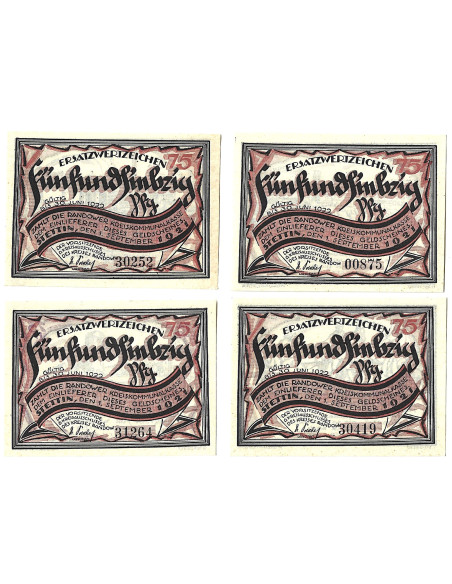 Zestaw z 10 banknotów - Notgelt Szczecin