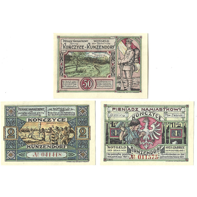Zestaw z 3 banknotów - Notgelt Trzebina