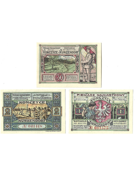Zestaw z 3 banknotów - Notgelt Trzebina