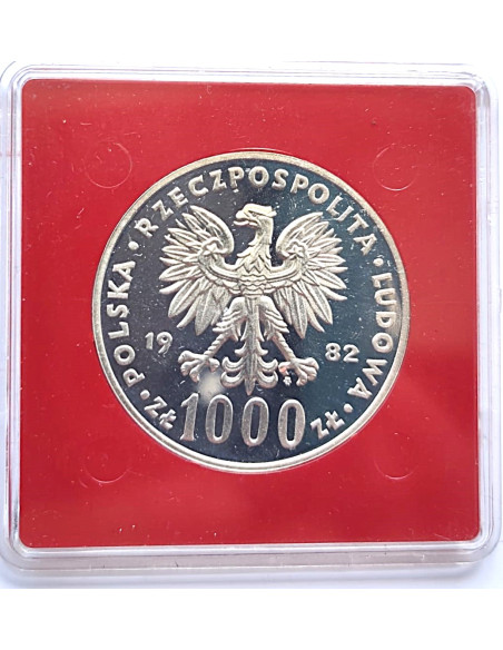 Moneta 1000 Złotych 1982 Wizyta papieża Jana Pawła II