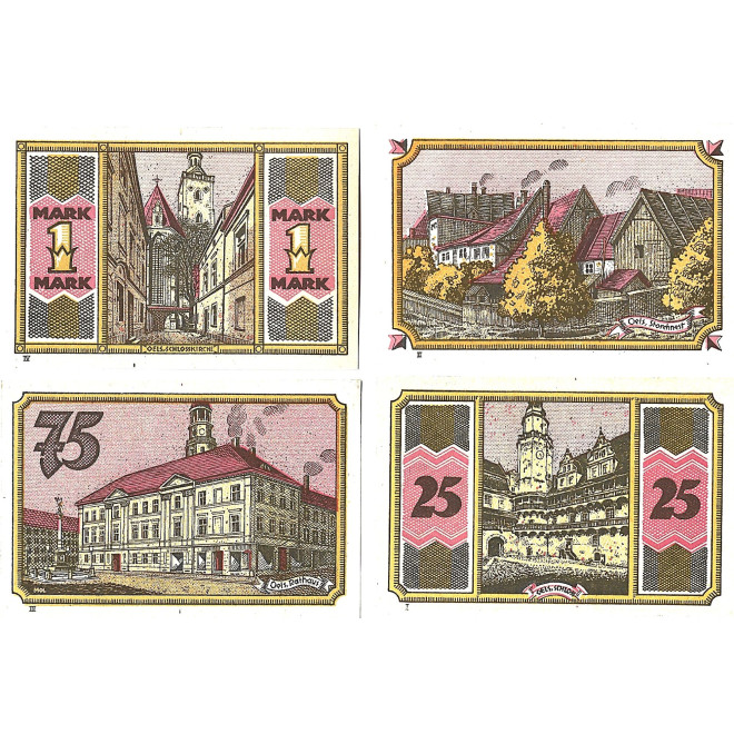 Zestaw z 4 banknotów - Notgelt Oleśnica