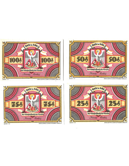 Zestaw z 4 banknotów - Notgelt Oleśnica