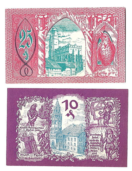 Zestaw z 2 banknotów - Notgelt - Stary Paczków