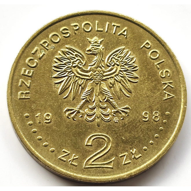 Moneta 2 zł 1998 - Poczet królów i książąt polskich: Zygmunt III Waza (1587 - 1632)