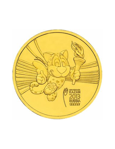 Awers monety 10 Rubli 2013 Letnia Uniwersjada 2013 w Kazaniu maskotka
