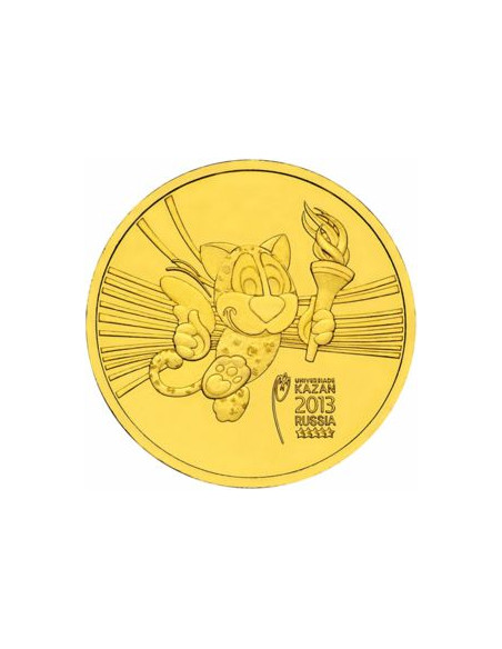 Awers monety Rosja 10 Rubli 2013 Letnia Uniwersjada 2013 w Kazaniu maskotka