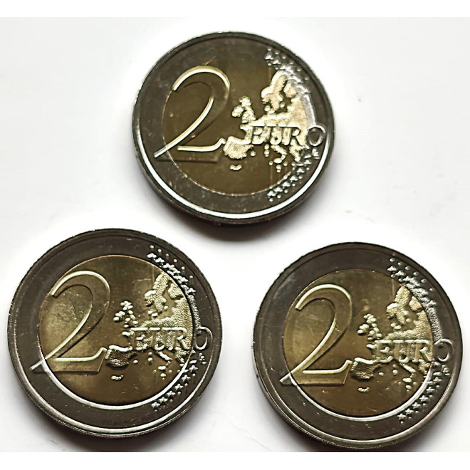 Moneta Łotwa 2 euro 2023 Chwała Ukrainie