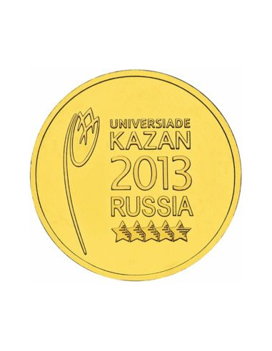 Awers monety 10 Rubli 2013 Letnia Uniwersjada 2013 w Kazaniu logo
