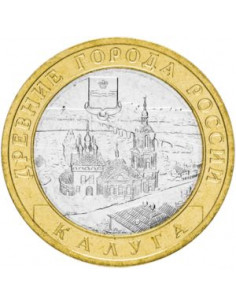 Awers monety Rosja 10 Rubli 2009 Starożytne miastaKaługa