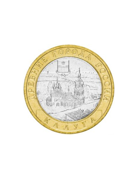 Awers monety Rosja 10 Rubli 2009 Starożytne miastaKaługa