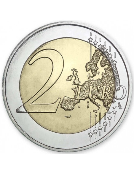 Rewers monety San Marino 2 euro 2020 500 rocznica śmierci Raffaello Sanzio