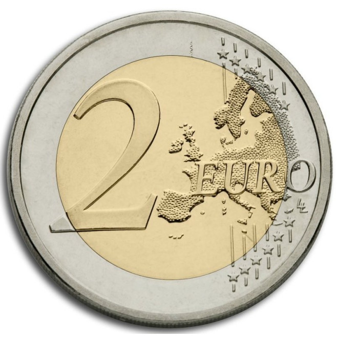 Rewers monety San Marino 2 euro 2018 420 rocznica urodzin Giovanniego Lorenzo Bernini