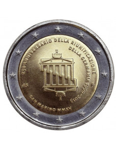 Awers monety San Marino 2 euro 2015 25 rocznica zjednoczenia Niemiec