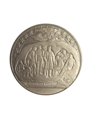 Awers monety 2 Lewy 1981 1300 lat Bułgarii Tajne spotkanie