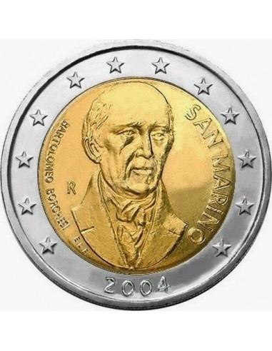 Awers monety San Marino 2 euro 2004 Bartolomeo Borghesi