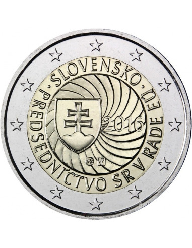 Awers monety 2 euro 2016 Rok prezydencji Słowacji w Unii Europejskiej