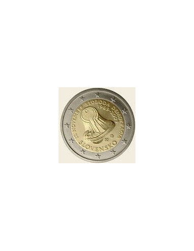 Awers monety Słowacja 2 euro 2009 20 rocznica 17 listopada 1989