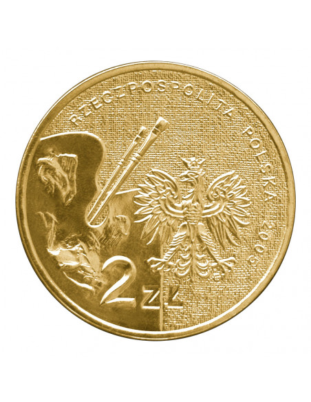 Rewers monety 2 zł 2005 Polscy malarze XIX/XX: Tadeusz Makowski 18821932
