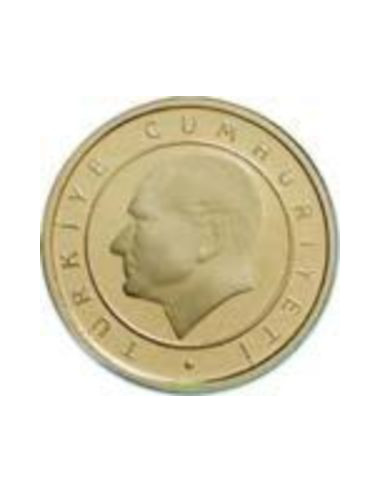 Awers monety Turcja 1 Nowy Kurusz 2005