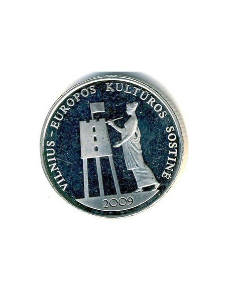 Awers monety Litwa 1 Lit 2009 Wilno Europejska Stolica Kultury