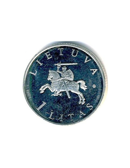 Rewers monety Litwa 1 Lit 2009 Wilno Europejska Stolica Kultury