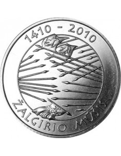 Awers monety Litwa 1 Lit 2010 600 rocznica bitwy pod Grunwaldem